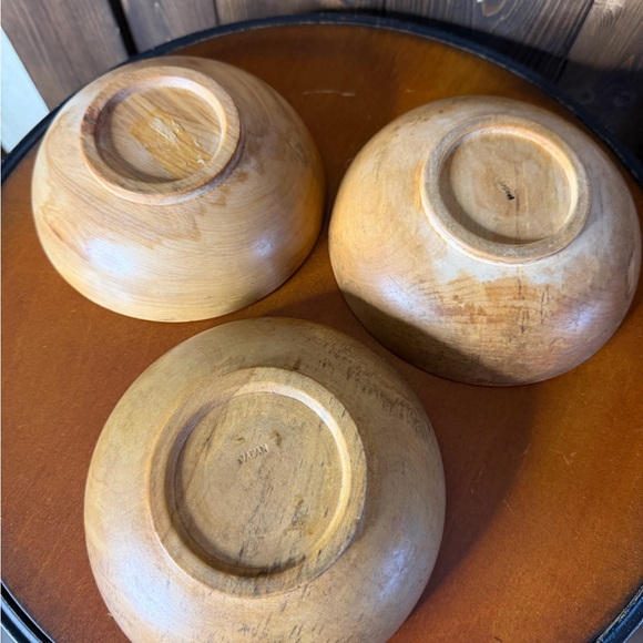 Natural Wooden Bowls Set - Picture 3 of 4